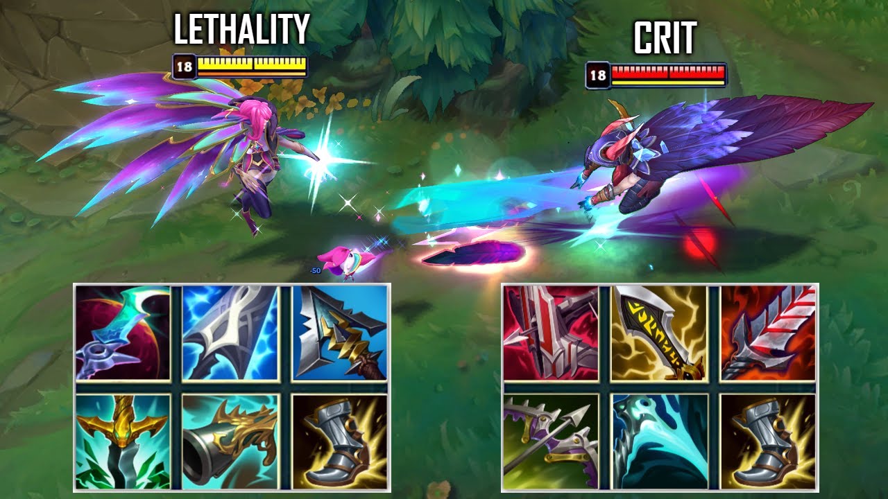 CRIT XAYAH vs LETHALITY XAYAH FULL BUILD FIGHTS! Best Pentakills!