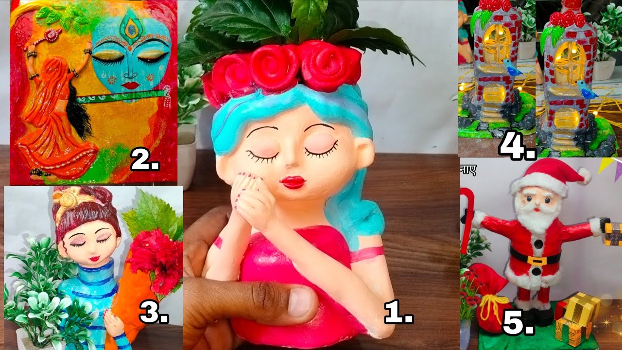 5 Unique Types of 🎁 items making at home/Diy showpiece Gift 💡/Easy craft ideas/Recycling