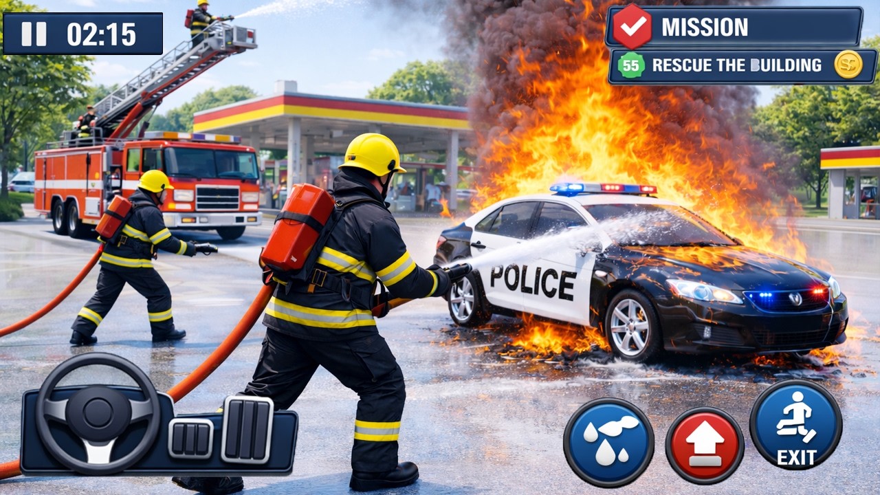 🚨 INSANE Fire Truck Simulator 🔥 | 911 Firefighter Rescue Emergency Driving 3D – Android Gameplay FHD