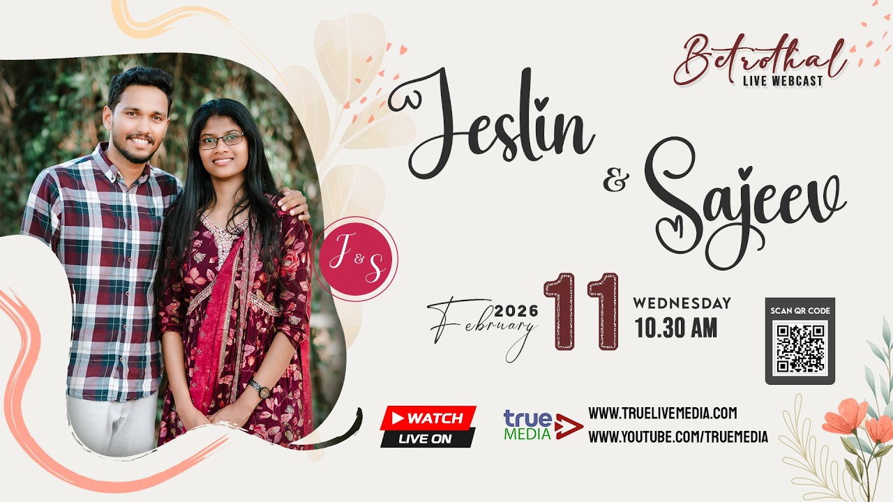 JESLIN & SAJEEV BETROTHAL LIVE WEBCAST | 11 Feb 2026 | True Media