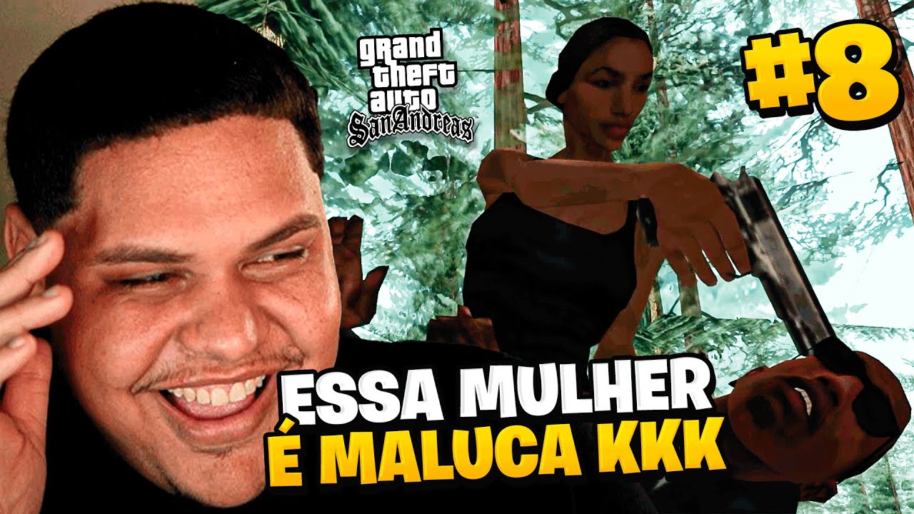 A MULHER SURTOU COM O CJ KKKKK - JMDECK JOGANDO GTA SAN ANDREAS #8