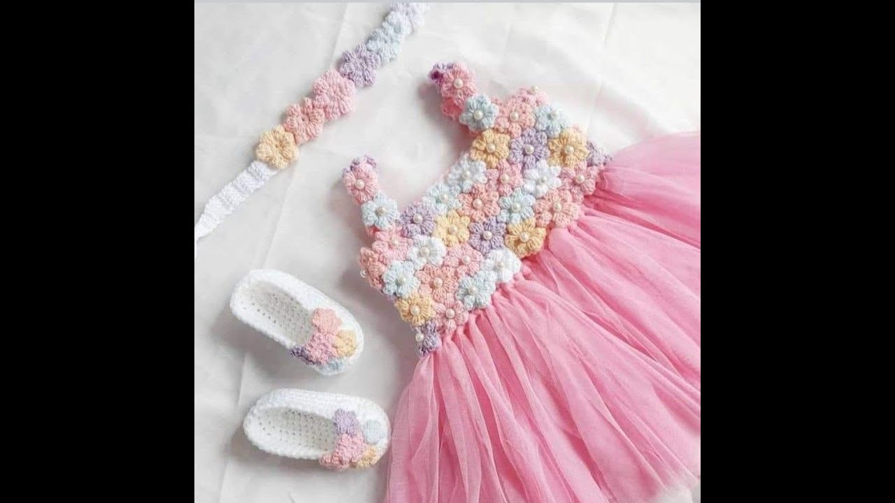 موديلات وتصميمات فساتين اطفال كروشية صيفي هاند ميد 2023/2024 Handmade crochet baby dress designs