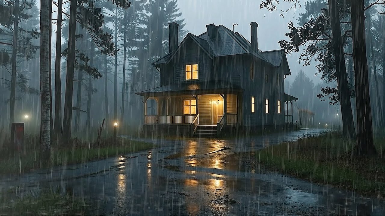 🌧️ Restful Sleep with Rain and Thunder in a Foggy Forest | Relaxing Sounds for Peace