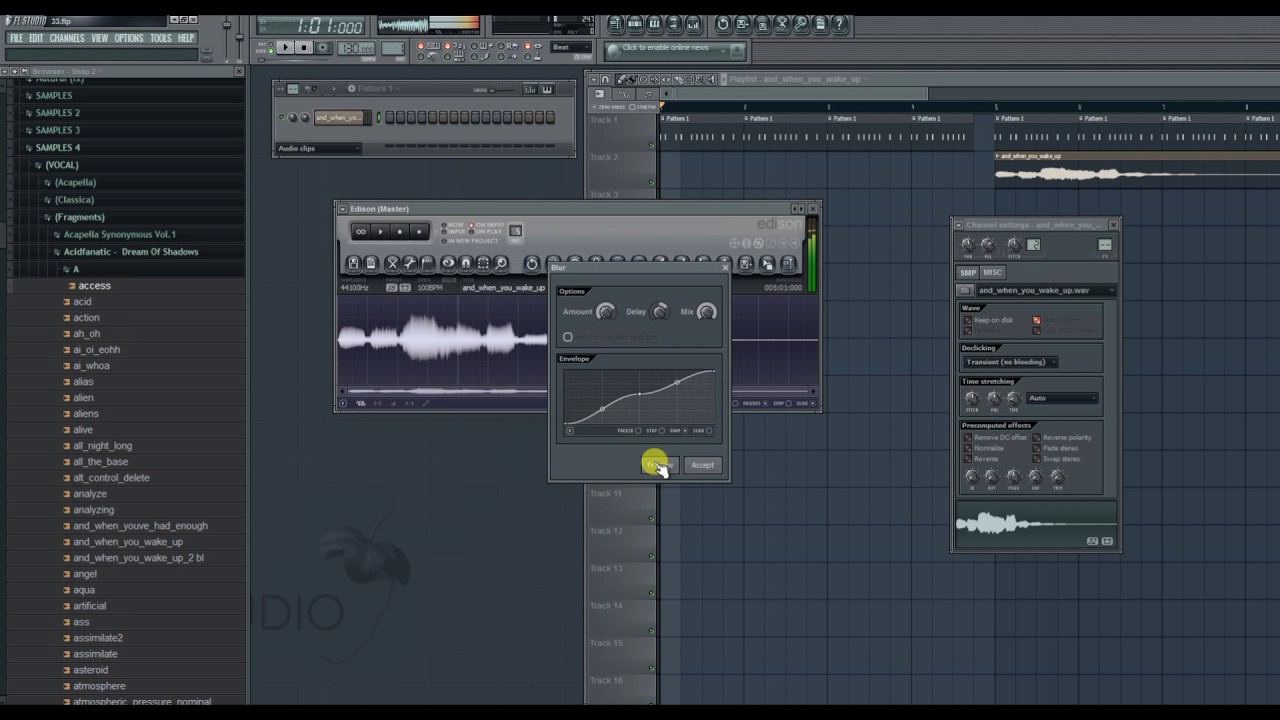 *Bluring (transition FX) - Vocal - EDM (FL Studio)