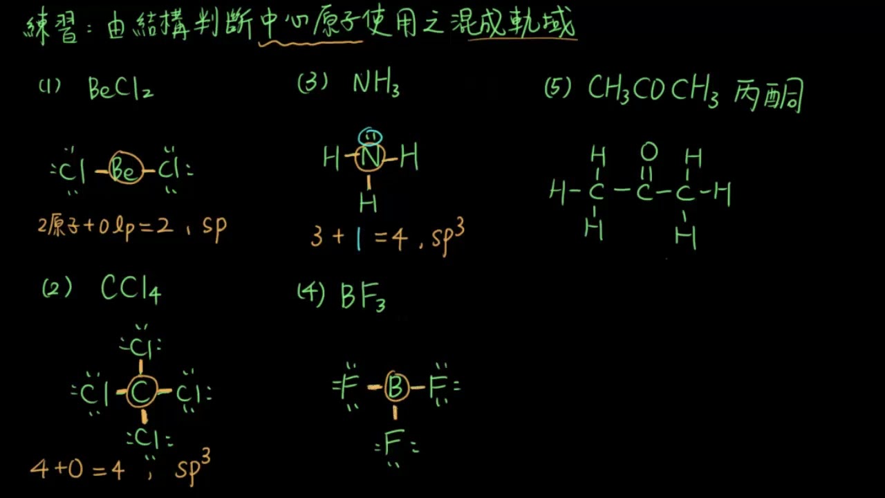 2-2.3混成軌域13_混成軌域種類判斷練習