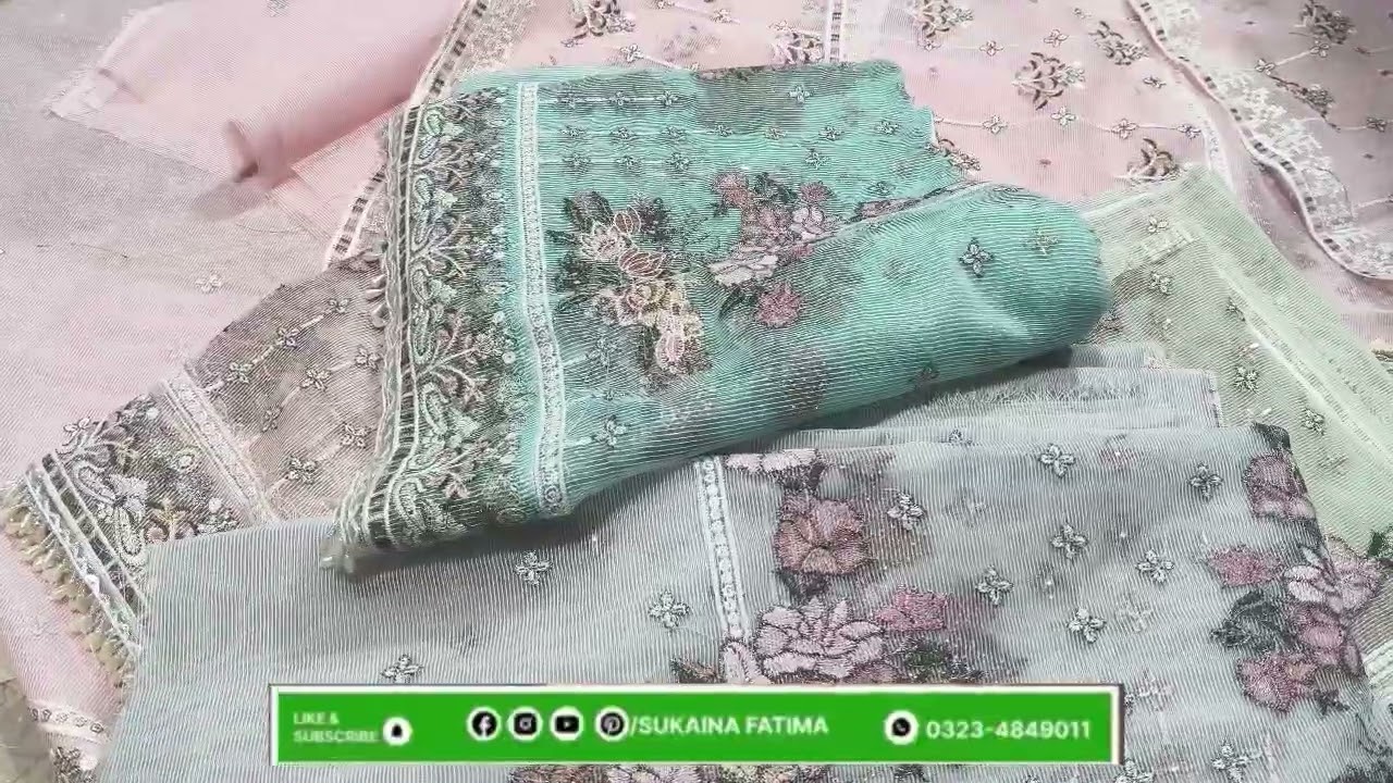 Khaddi Suit Design | Wedding & Party Wear | Crystal Work Shawl | 6 Colors | Wholesale Price