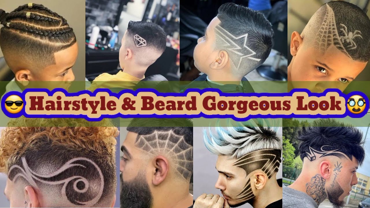 2022-23 Unique & Crazy 🤪 Hairstyle & Beard Fashion Look Ideas Juniors & Boy's & Men's😱