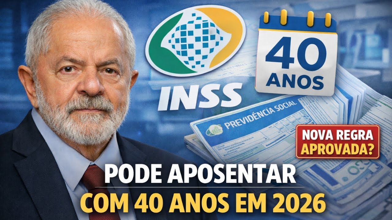 APOSENTADORIA AOS 40 anos? NOVA REGRA DO INSS SERÁ APROVADA PELO CONGRESSO E GOVERNO
