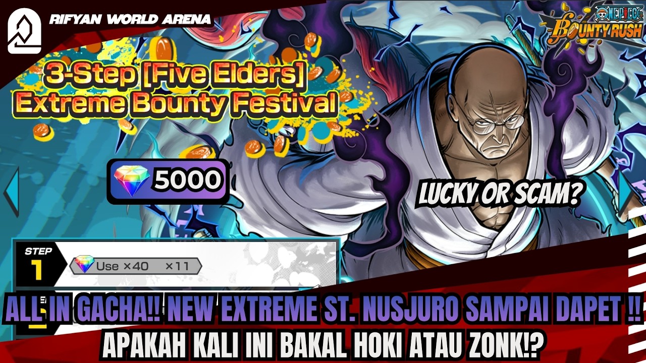 New Extreme Five Elders St. Nusjuro Gacha! All In Pulls! | ONE PiECE Bounty Rush