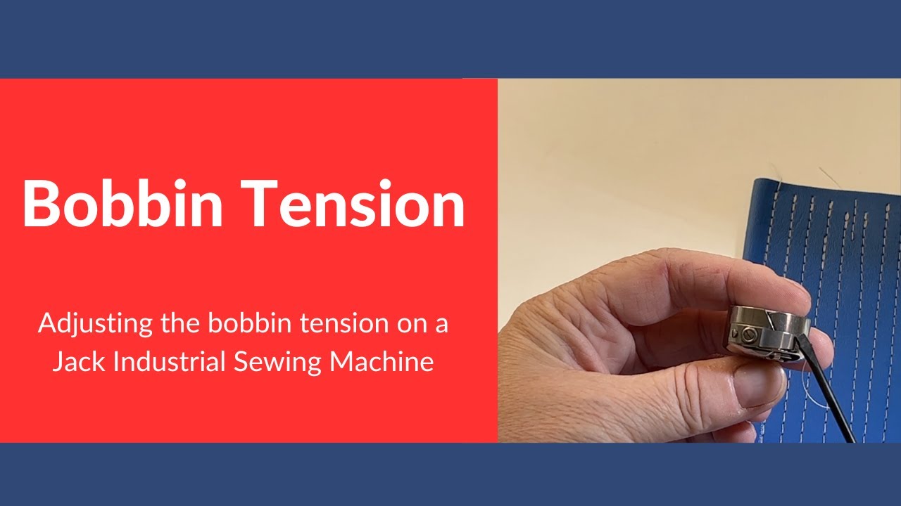 How to adjust the bobbin tension on a Jack industrial sewing machine.