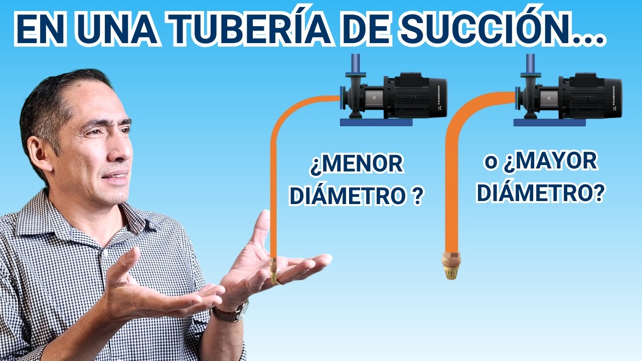 🤯La TUBERÍA DE SUCCIÓN DE UNA BOMBA de AGUA se CALCULA asÍ...NPSH Fácil y Sencillo.