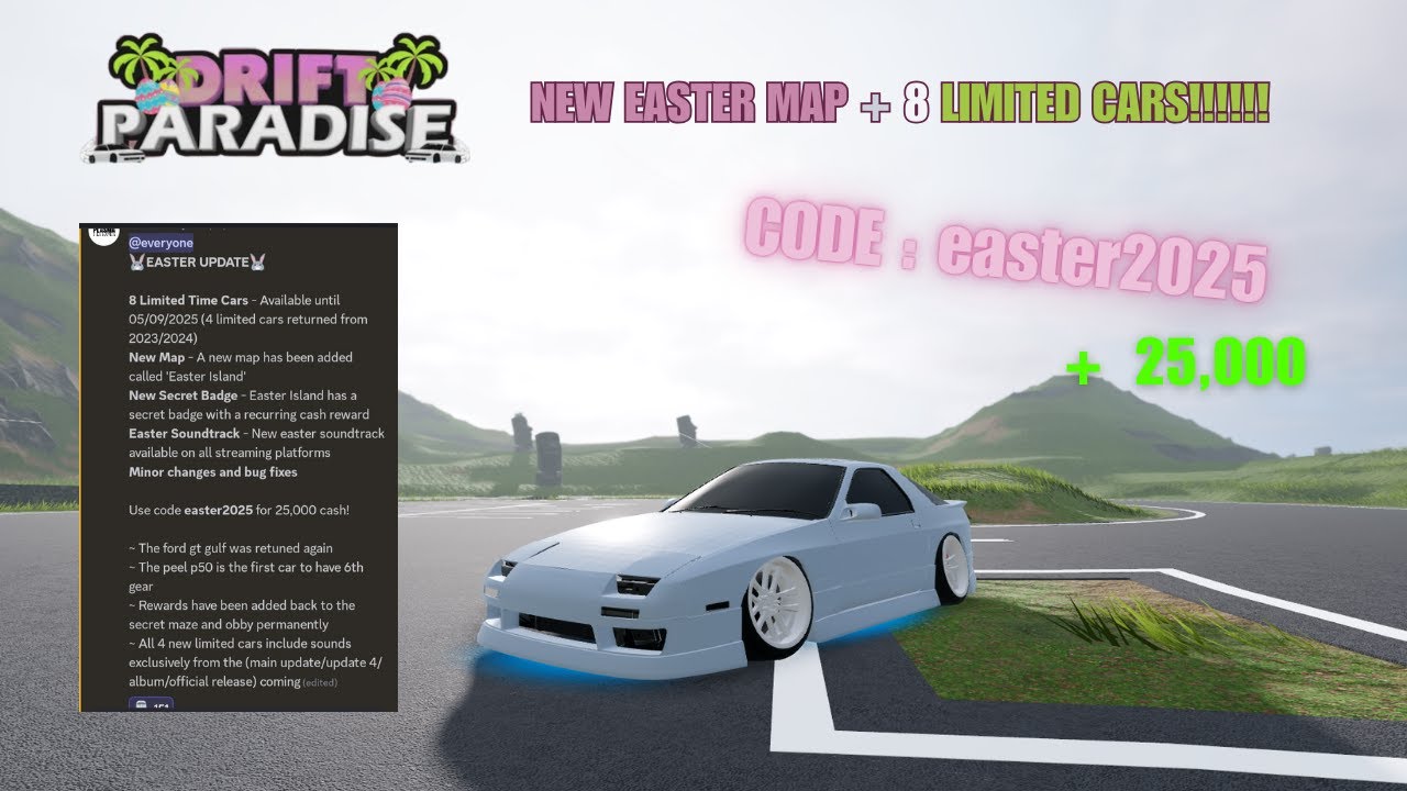 Drift Paradise Easter Update!!! (NEW EASTER MAP + 8 LIMITED CARS!!!!!!!!)