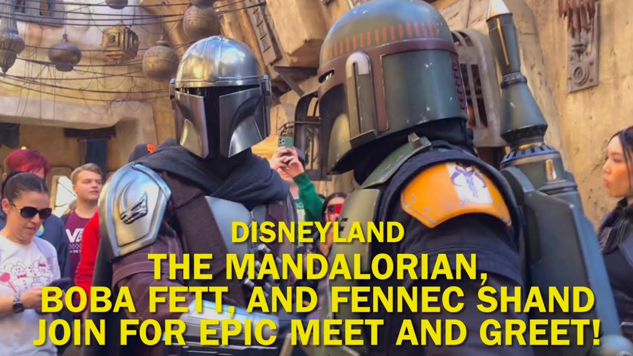 NEW: The Mandalorian, Boba Fett, Fennec Shand, and Grogu Meet Up TOGETHER at Disneyland #disney