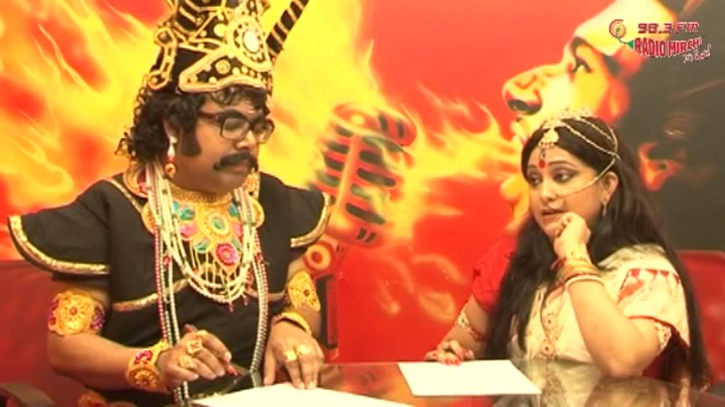 Mahishasura & Devi Durga sign the sacred BOND at the Radio Mirchi Studio!