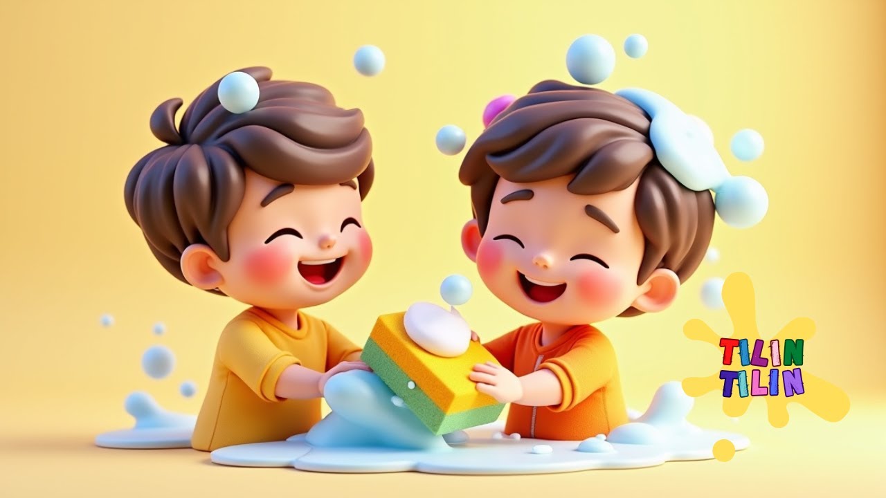 🧽 Música do Banho para Bebês | Desenho Infantil Suave e Educativo 🚿✨