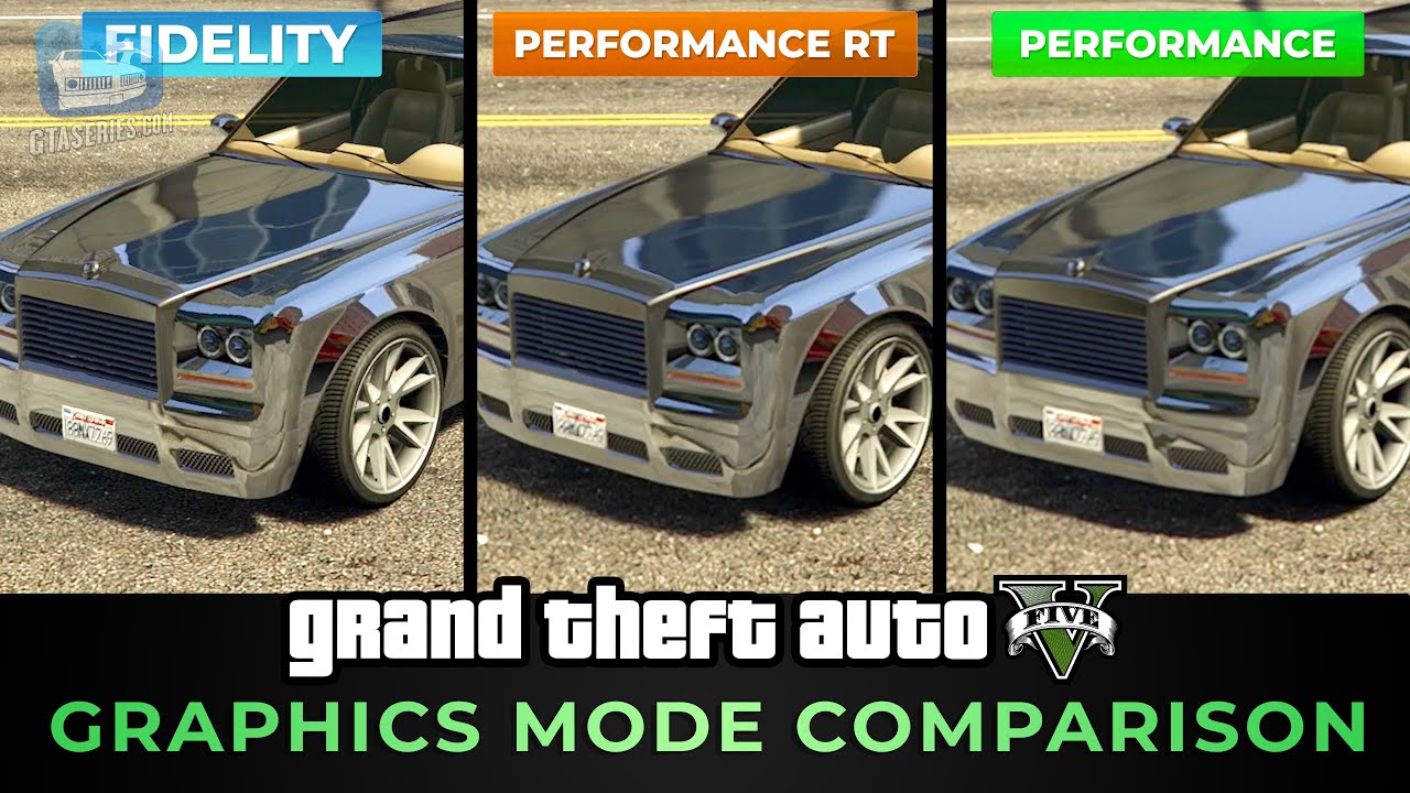 GTA 5 PS5 - Fidelity / Performance RT / Performance Comparison