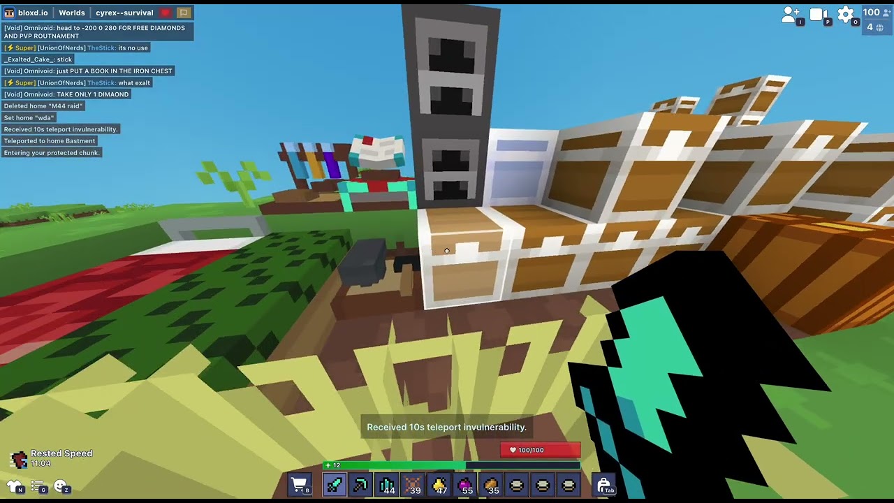 TemuMayhem... Most Dangerous Hacker in Bloxd.io! report him! cyrex--survival