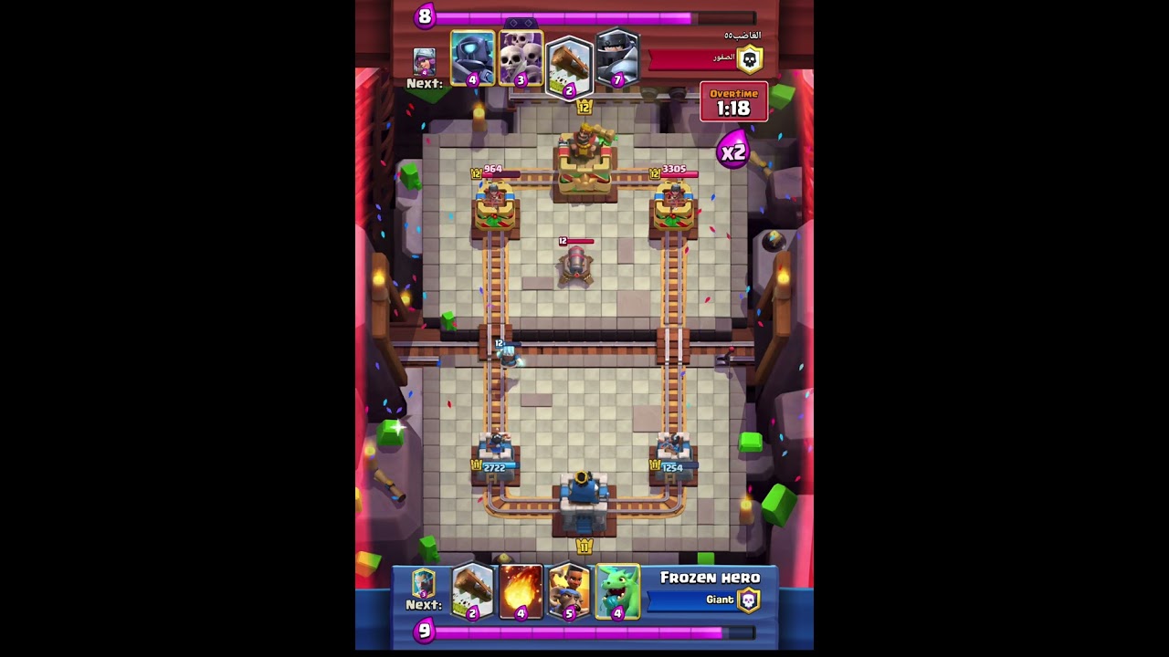 Intense clash Royale game 