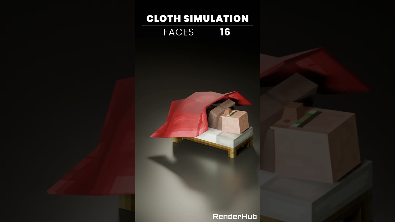 Minecraft Villager vs Cloth Simulation in Blender