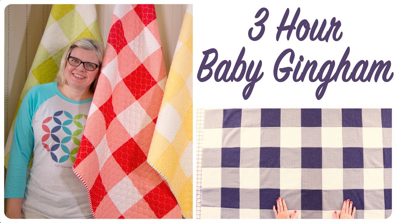 3 Hour Baby Gingham - Easy Baby Quilt - FREE PATTERN