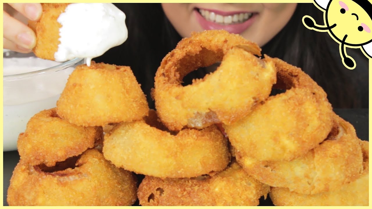 ASMR *EXTREME CRUNCH* ONION RINGS w/ RANCH l Eating Sounds l No Talking