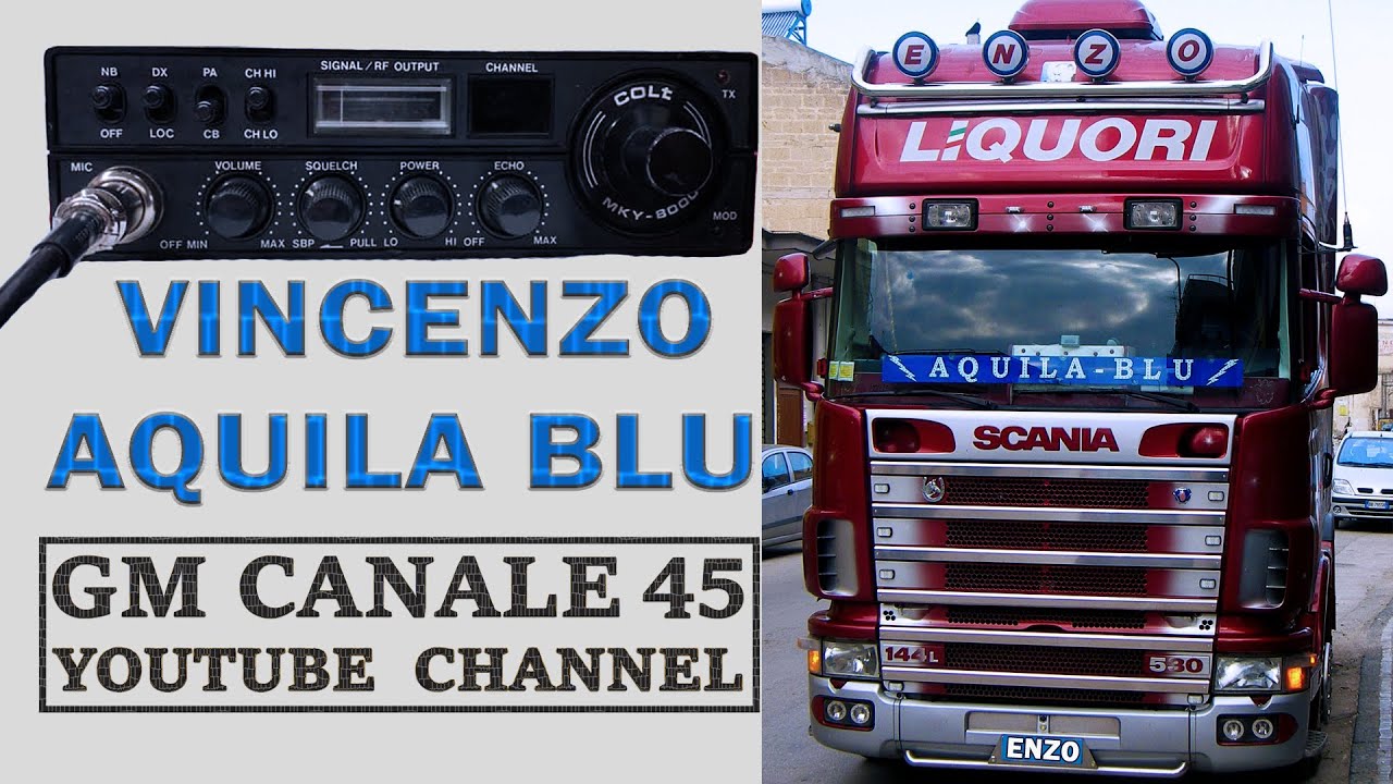 Водитель грузовика разговаривает с CB Radio