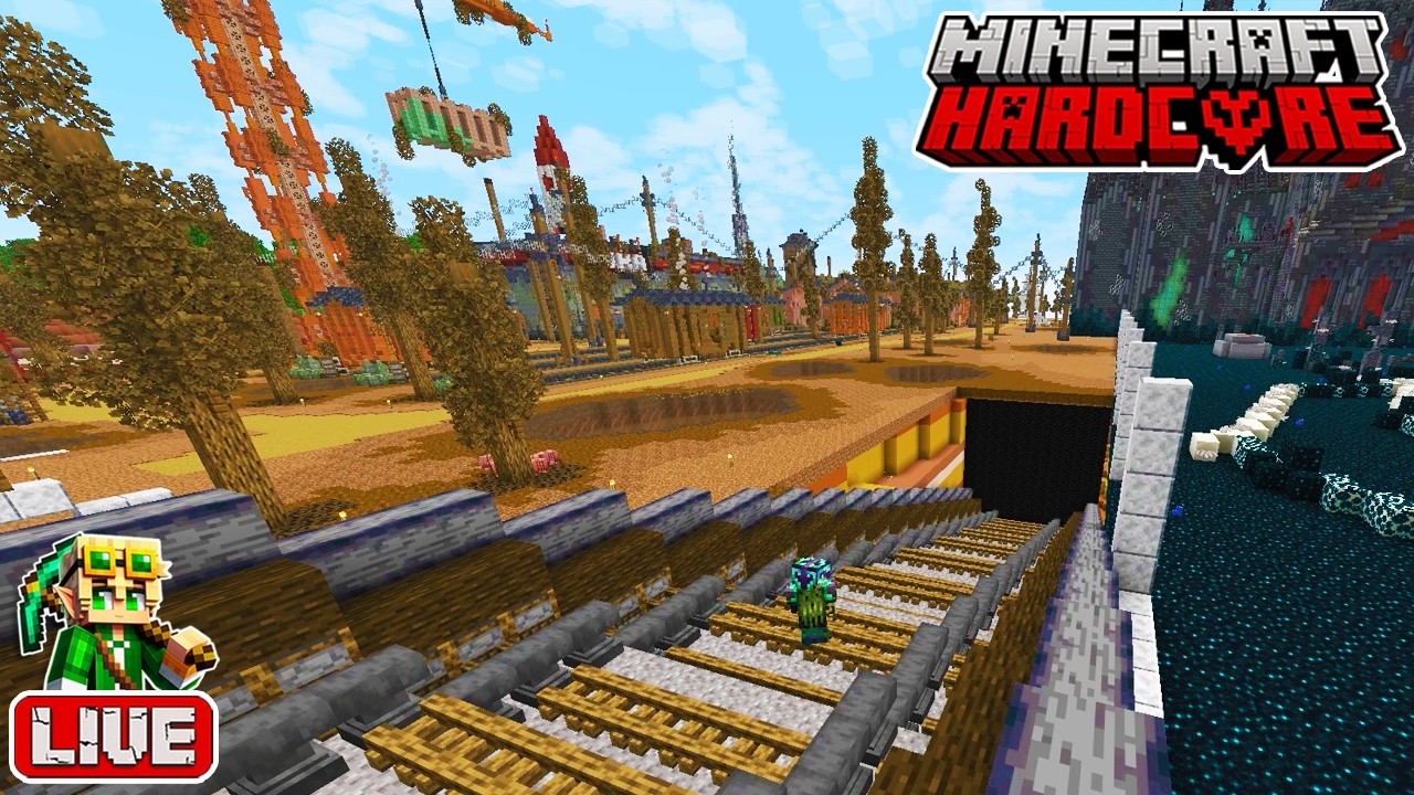 🔴 LIVE 🔴 Building a Fallout-Inspired Landscape in my 54,300 Day Hardcore Minecraft World