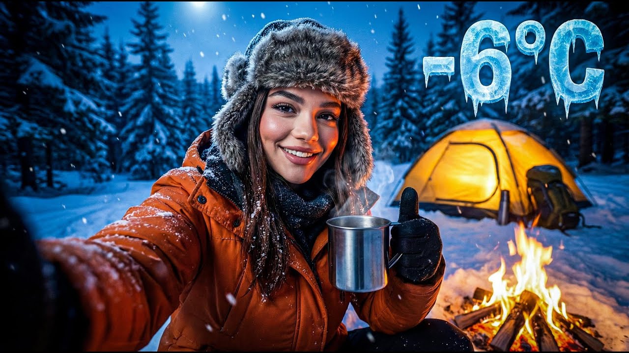 -10 DERECEDE EKİPMANSIZ KAR KAMPI! BU SOĞUKTA KAMP MI OLUR? 🥶🔥