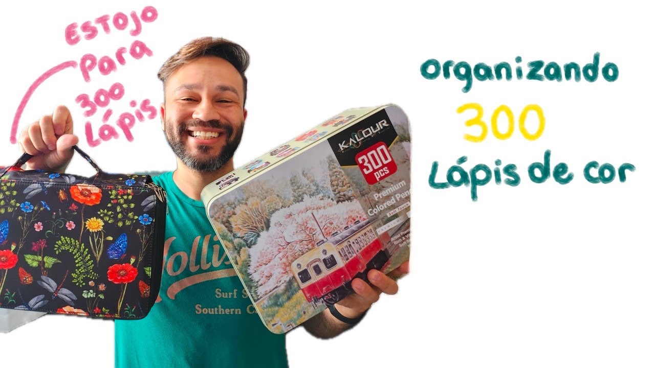 ORGANIZANDO 300 LÁPIS DE COR - ESTOJO PARA 300 LÁPIS - KALOUR 300 CORES