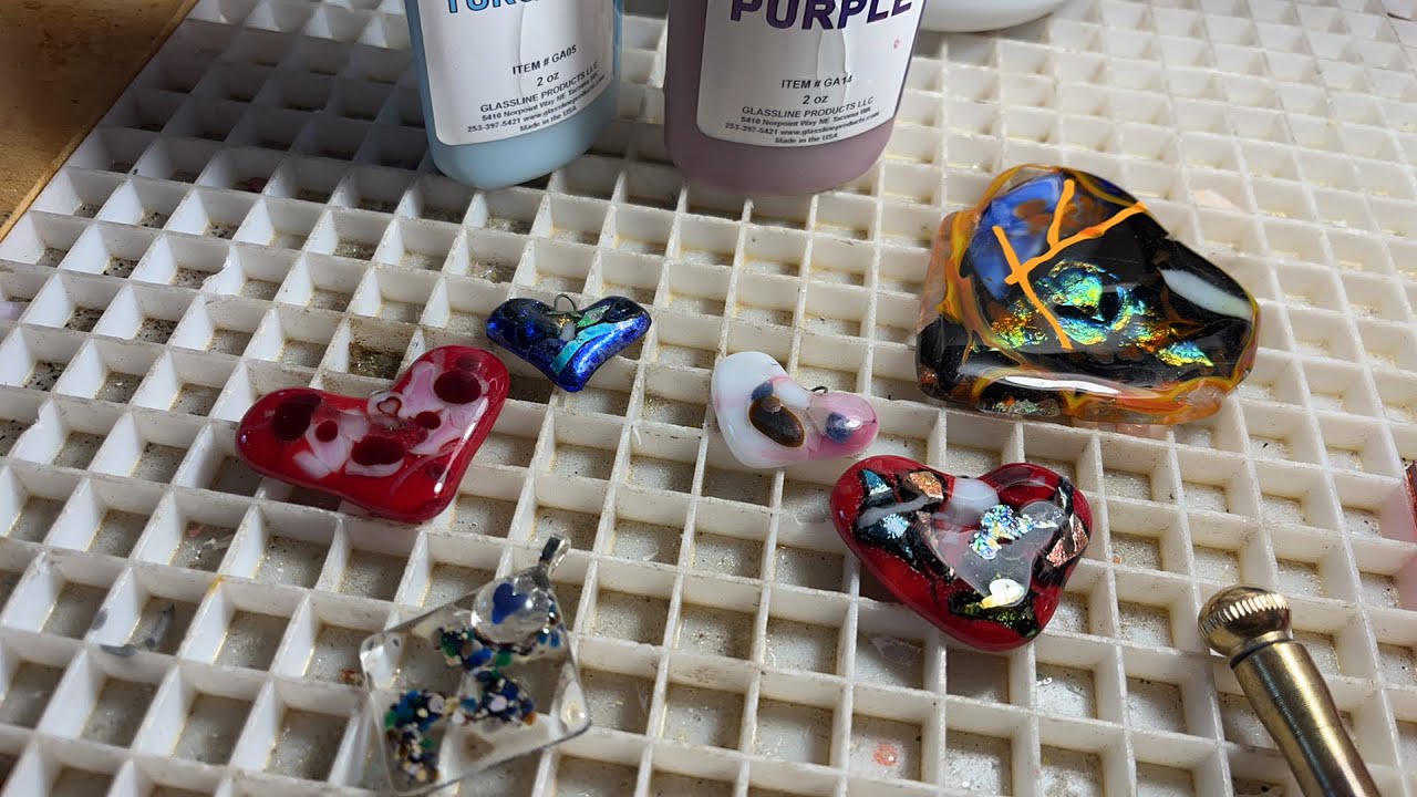 Fused Glass Hearts