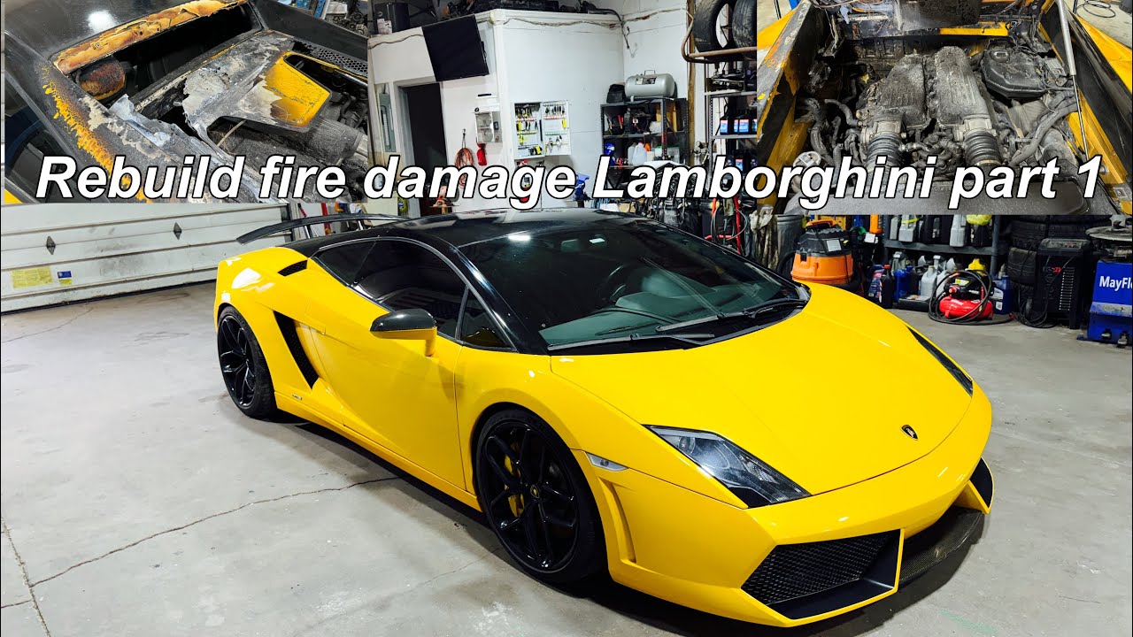 Rebuild fire damage Lamborghini part 1