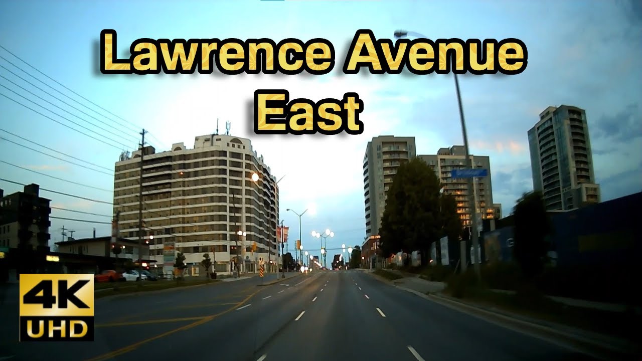 Lawrence Avenue East Toronto Morning Drive 4K
