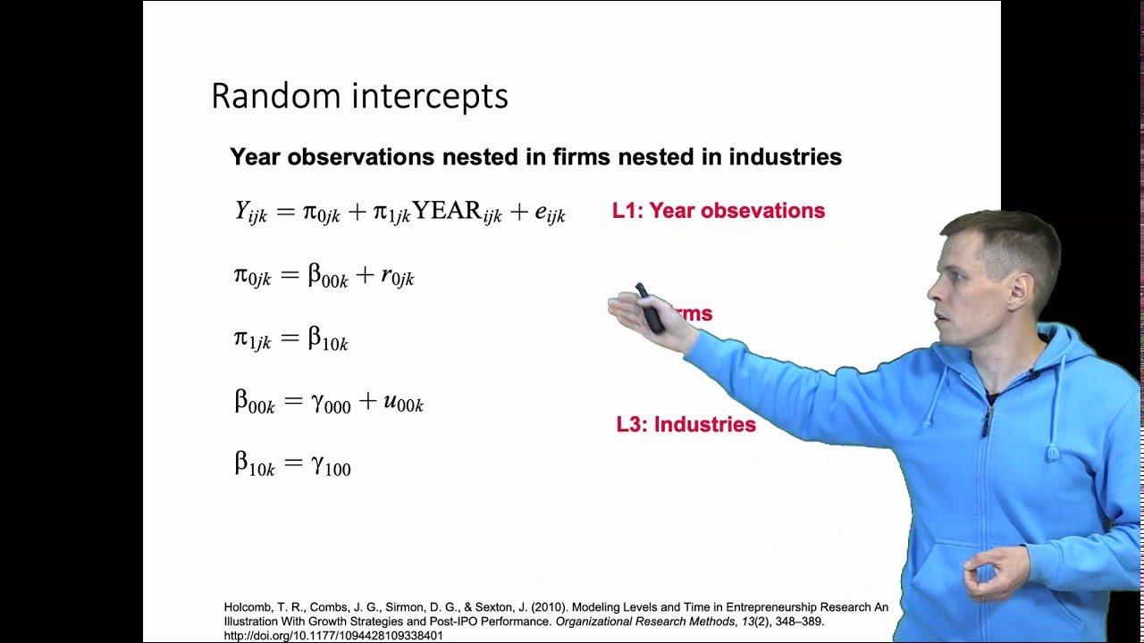 Reporting of random intercept models