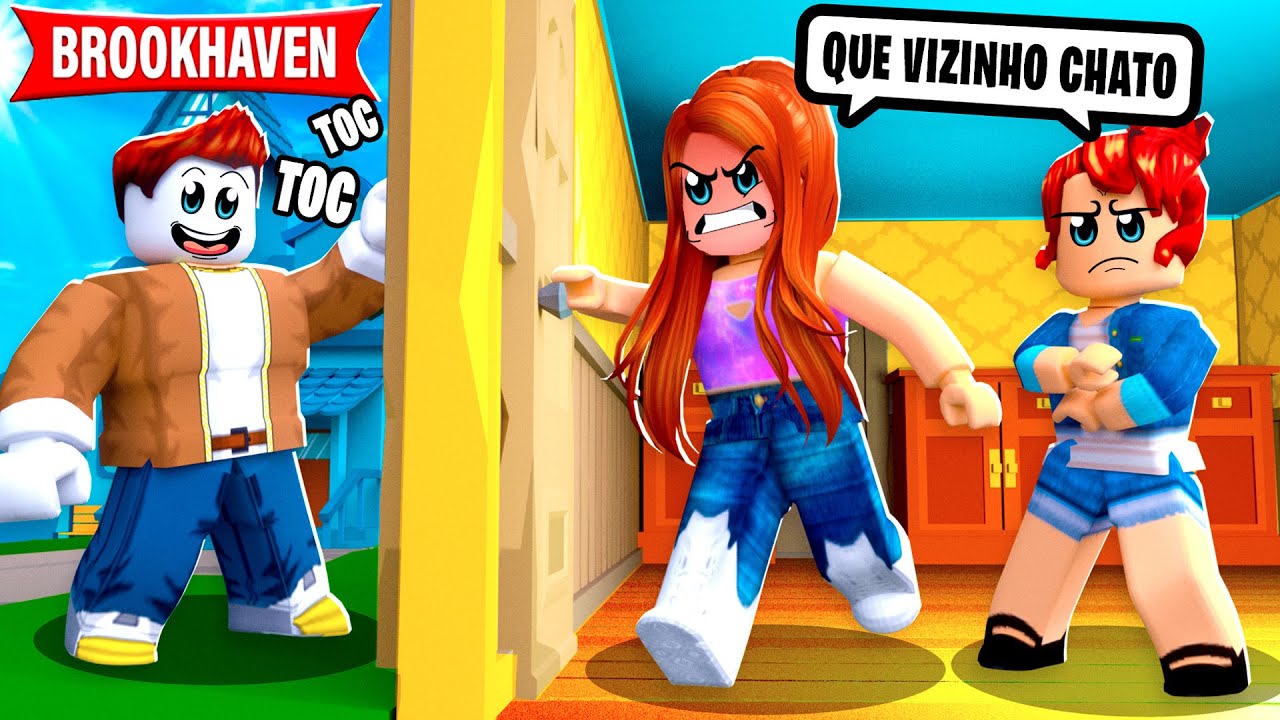 A HISTORIA DO VIZINHO CHATO ! Novelinha do Roblox Brookhaven