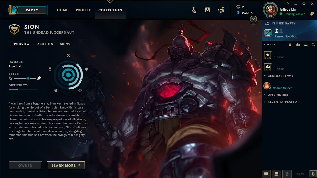 Grasp Sion vs Garen 8.24