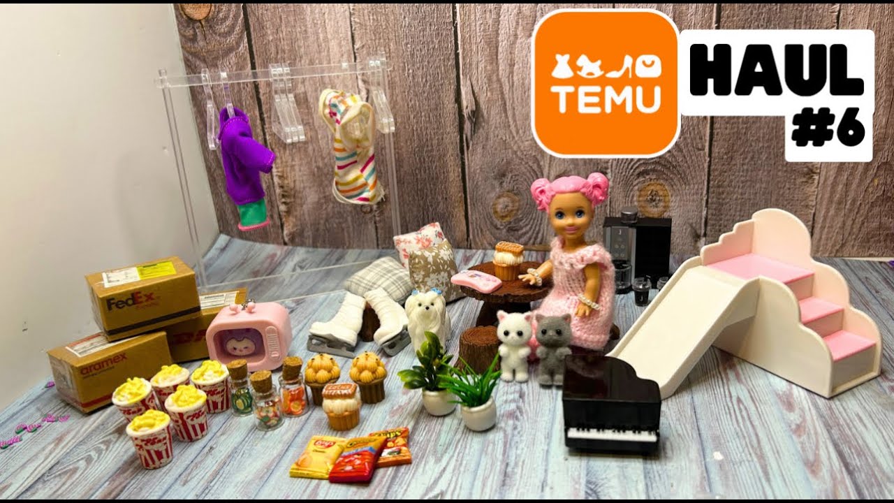 HUGE TEMU HAUL of MINIATURES #6 for Barbie dolls. Doll house props and accessories Unboxing & review