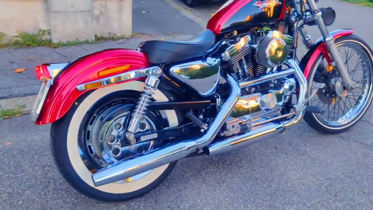 Harley Davidson Old School. Sportster 1200  '99 with Ape Hanger 12 inch 