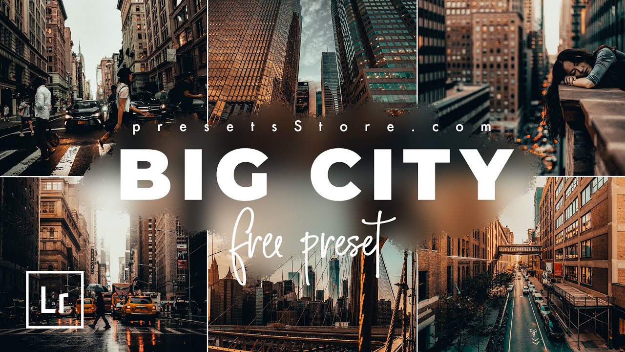 Big City — Бесплатный Пресет Лайтрум | Пошагово | DNG | Уличный Пресет | Оранжевый Город