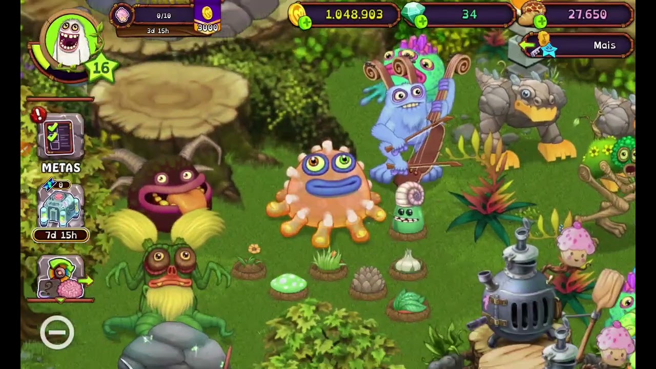 Jogando my sining monster e tmb #ajuda nós chegar em 100 inscritos pfv