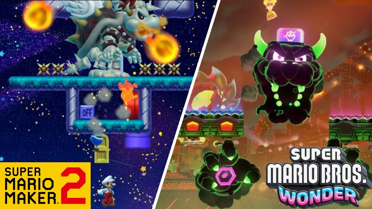 Super Mario Bros Wonder Bowsers Rage Stage Remake In Super Mario Maker 2
