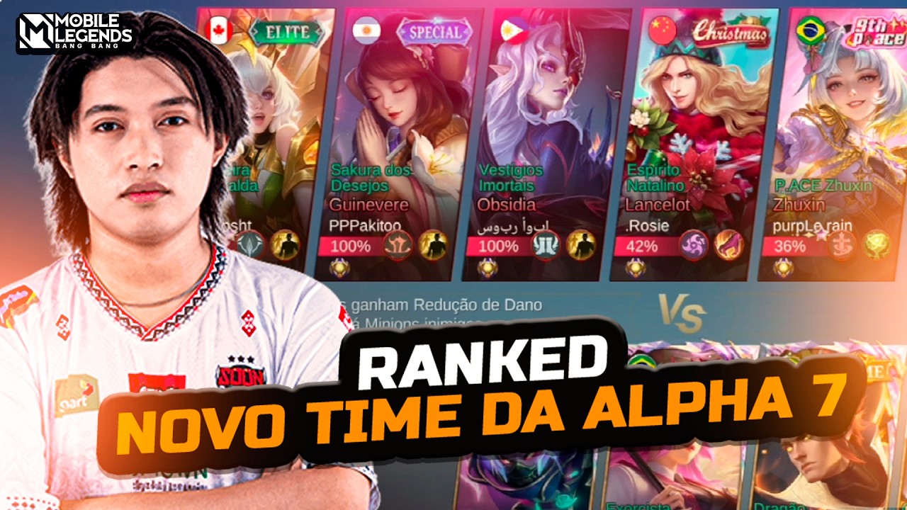 Enfrentei o Novo Elenco da Alpha 7 | Mobile Legends