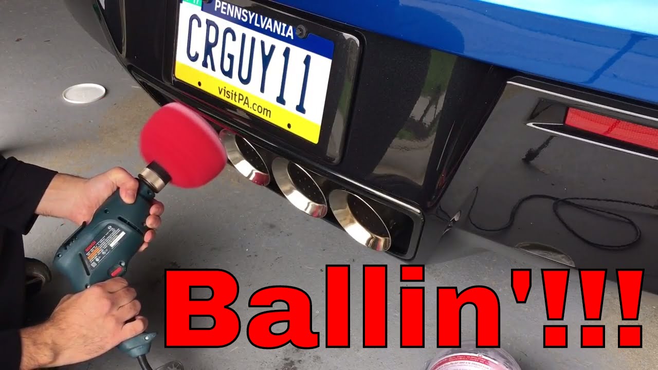 Mother's Polish Ball Review on Exhaust Tips!!! - C7 Corvette