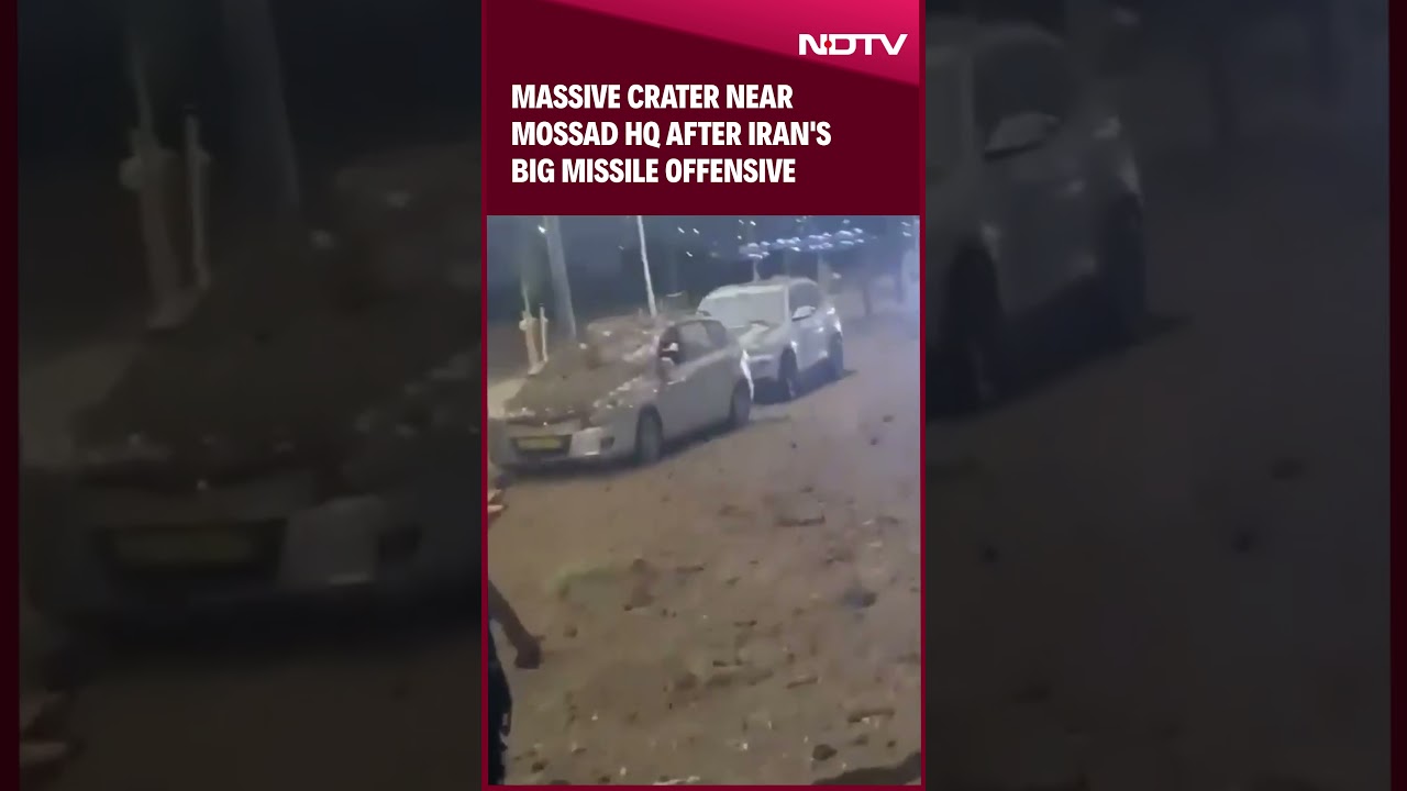 Massive Crater Near Mossad HQ After Iran's Big Missile Offensive