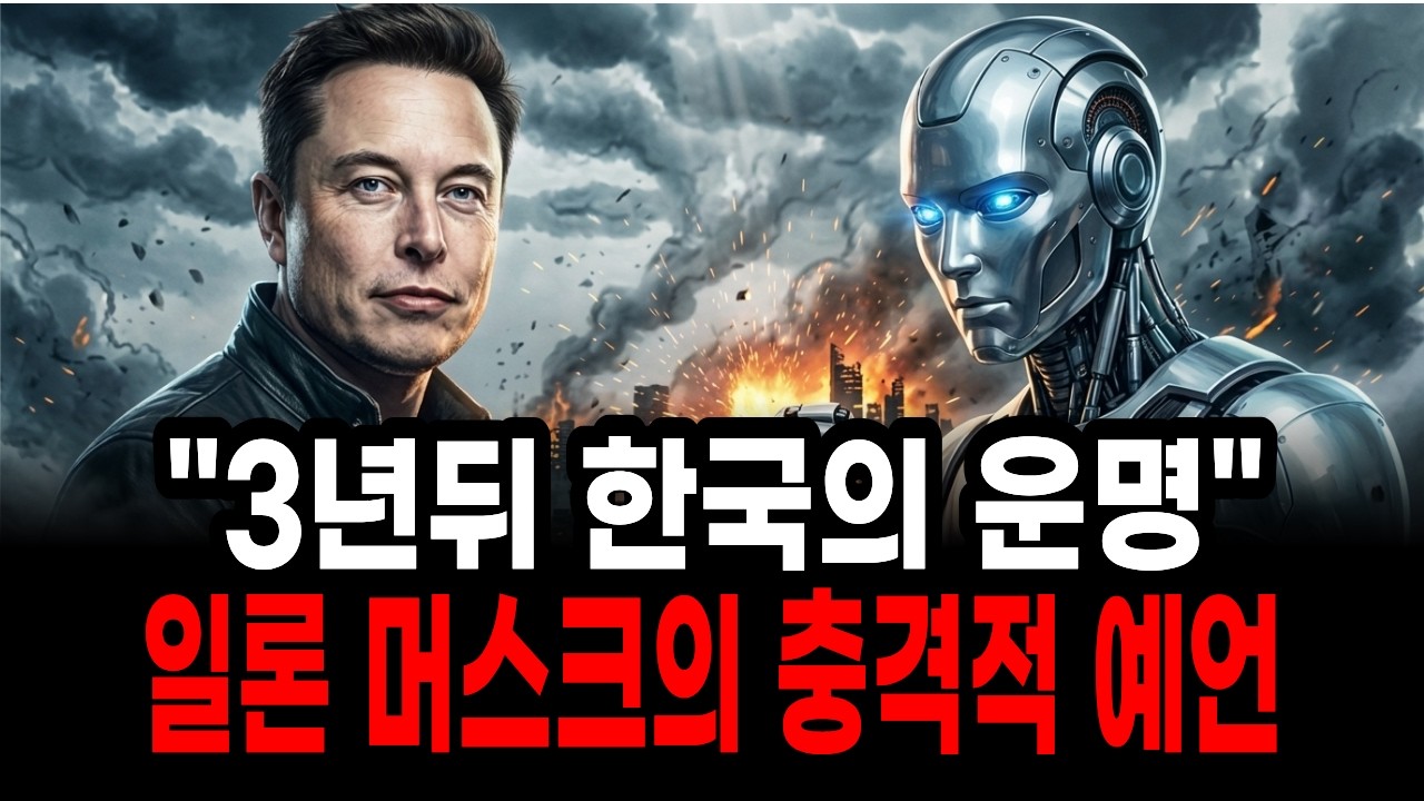 일론 머스크 경고: 3년 안에 당신 통장이 휴지 조각 될 수도 있습니다 (로봇 시대 생존법)