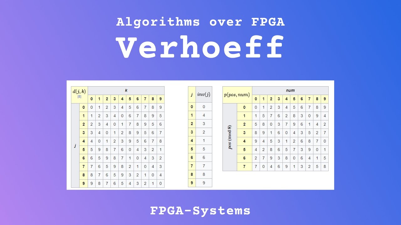 Verhoeff Algorithm on FPGA