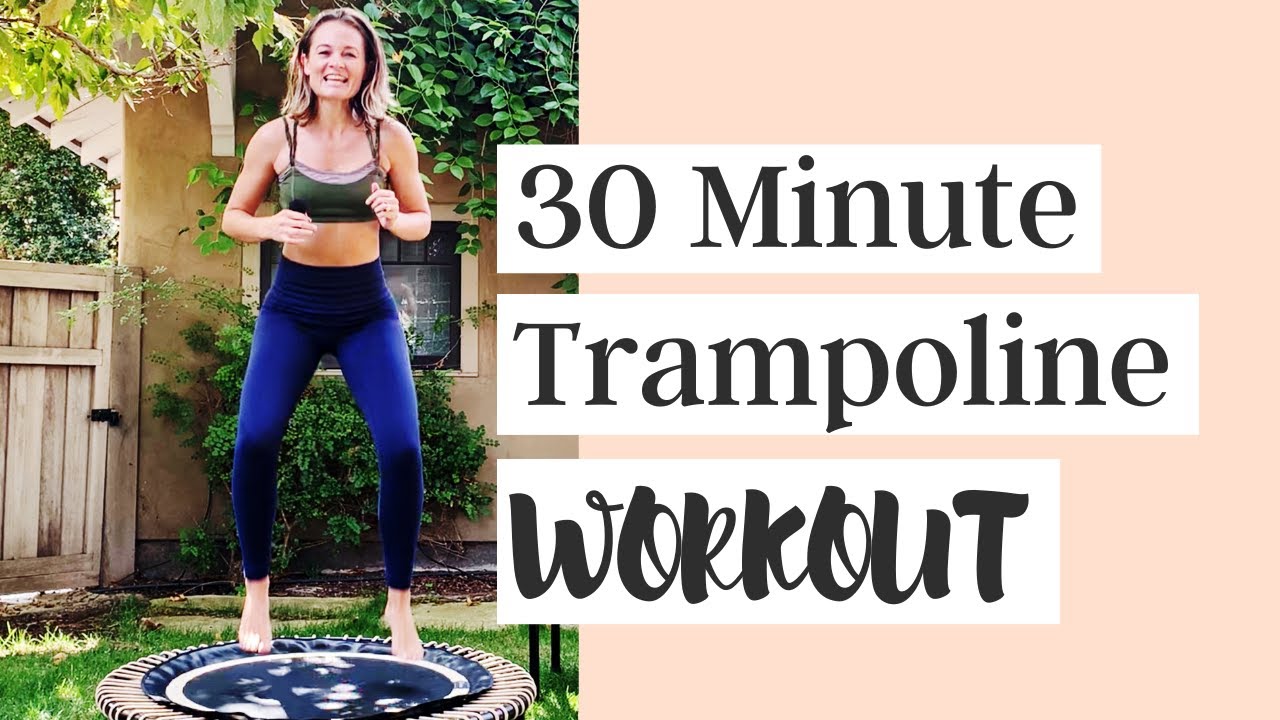 30 MIN TRAMPOLINE WORKOUT Preview – Cardio Sprints + Core Strength - All levels