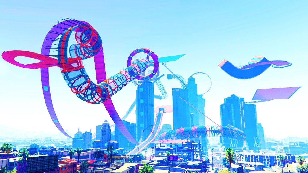 IMPOSSIBLE STUNT CITY! (GTA 5 Races)