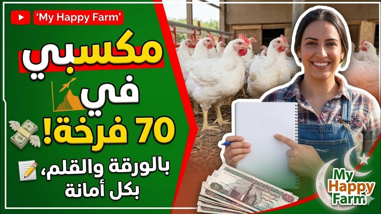 مكسبي في دورة رمضان🌛في٧٠ فرخة بالورقة والقلم📝بكل أمانة #فراخ_تسمين #دجاج #مزرعتي_السعيدة 