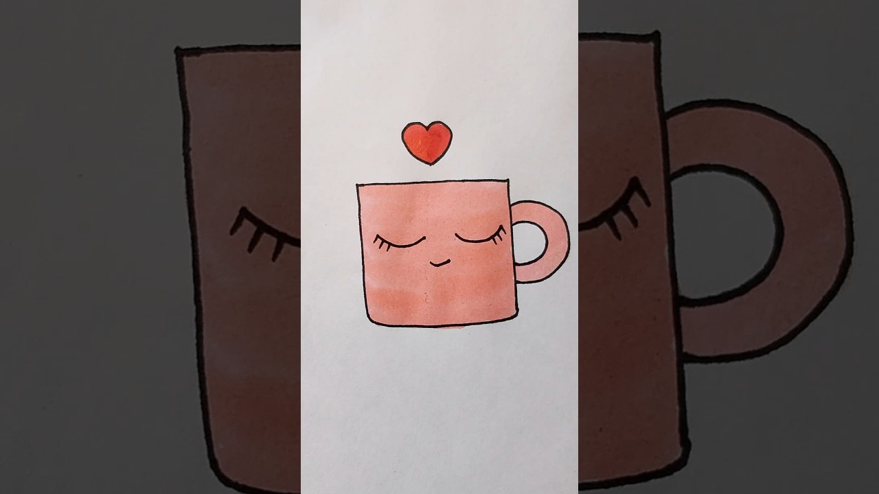 How to draw a cute Cup #cup #kidstvforfun #trending #painting #shorts #viralshorts #drawing