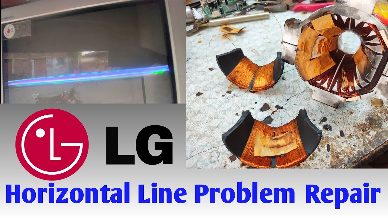 Horizontal Line Reair In Lg Crt TV ! Crt TV Yoke Coil Winding